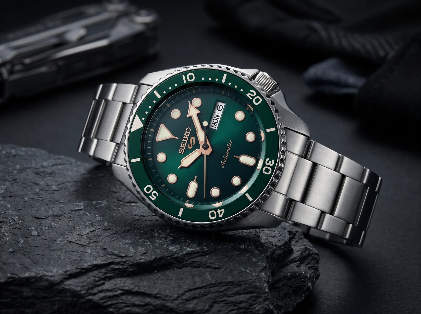 Seiko 5 Sports SRPD63 Green (~$195.00)