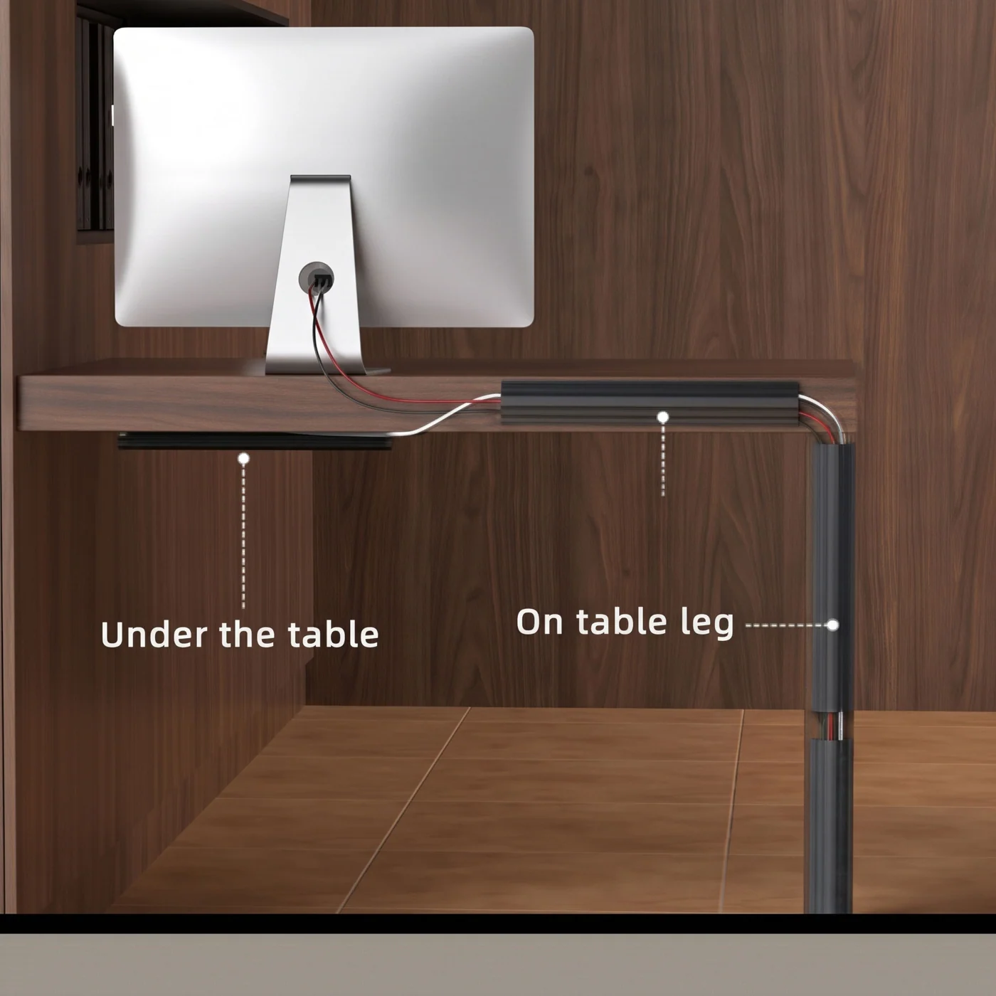 Yecaye No-Drill Under-Desk Cable Management Tray