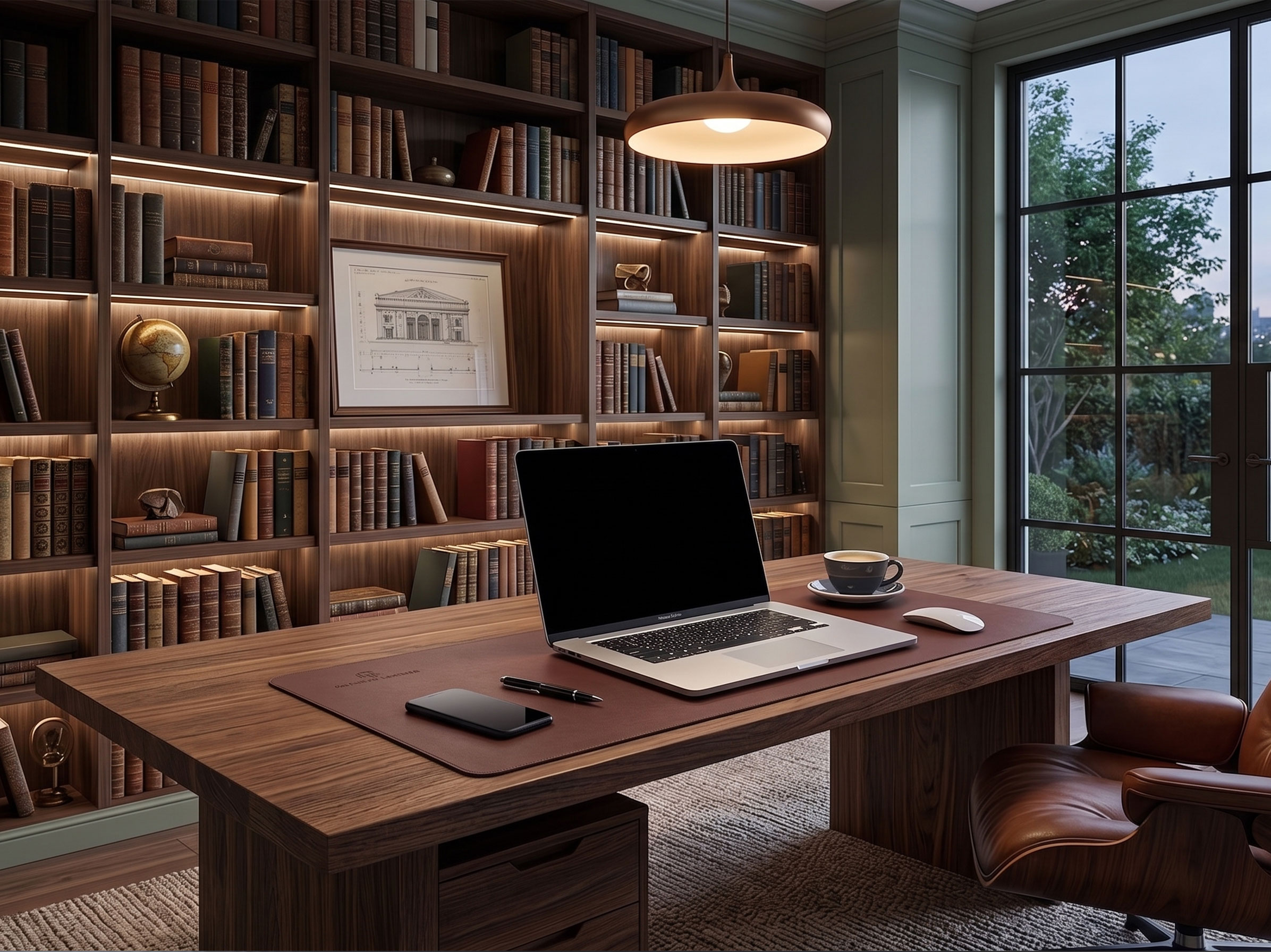 Gallaway leather desk mat