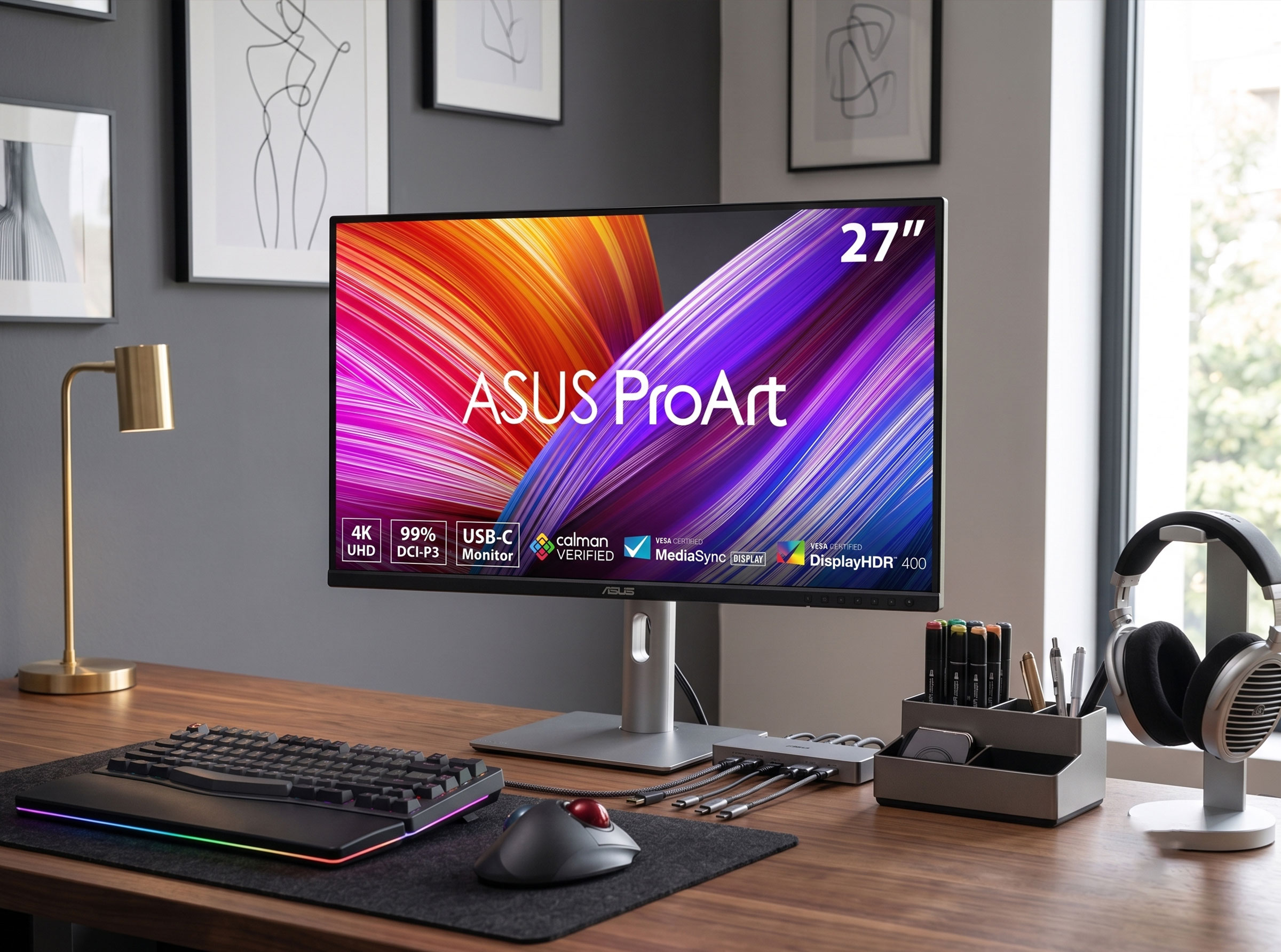 Asus ProArt PA279CRV 4K monitor professional minimalist design