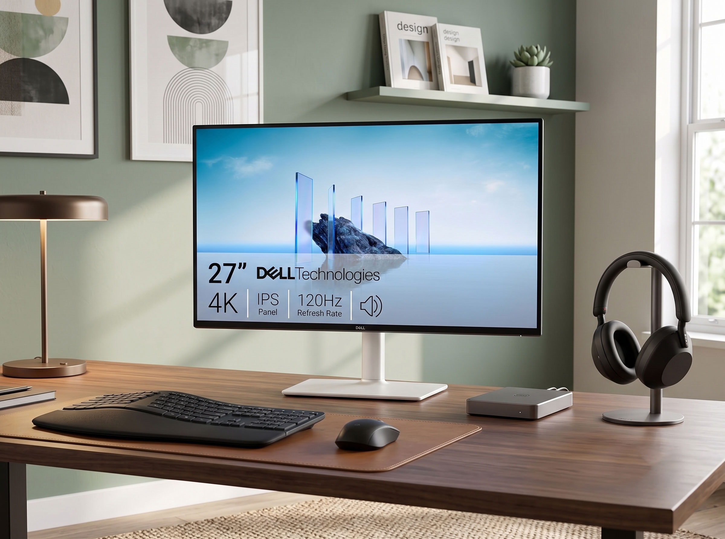 Dell S2725QS 27-inch 4K monitor ash white minimalist design
