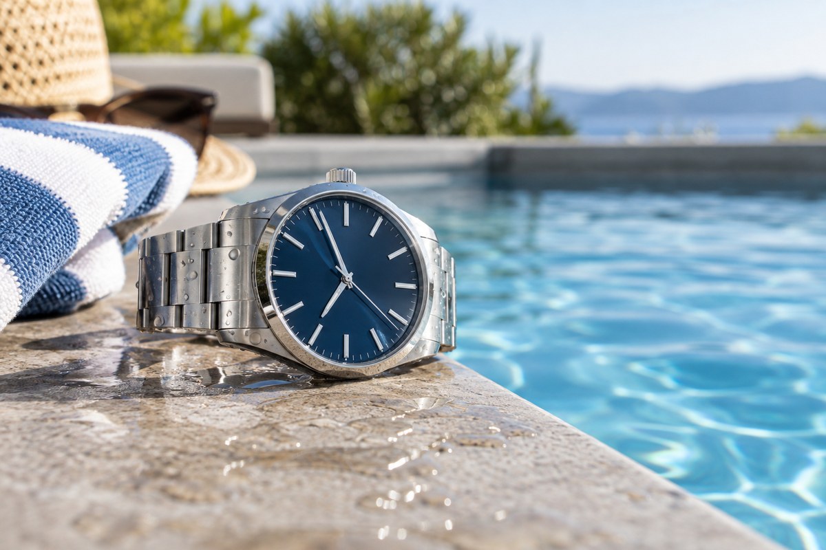 Editorial illustration for 100m vs 200m water resistance: what watch ratings actually tell you